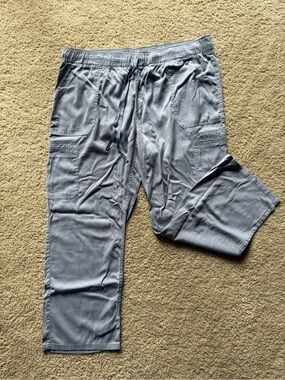 NWT Buffalo David Bitton Women’s Tencel Pull-On Cargo Pants XXL Blue Blizzard